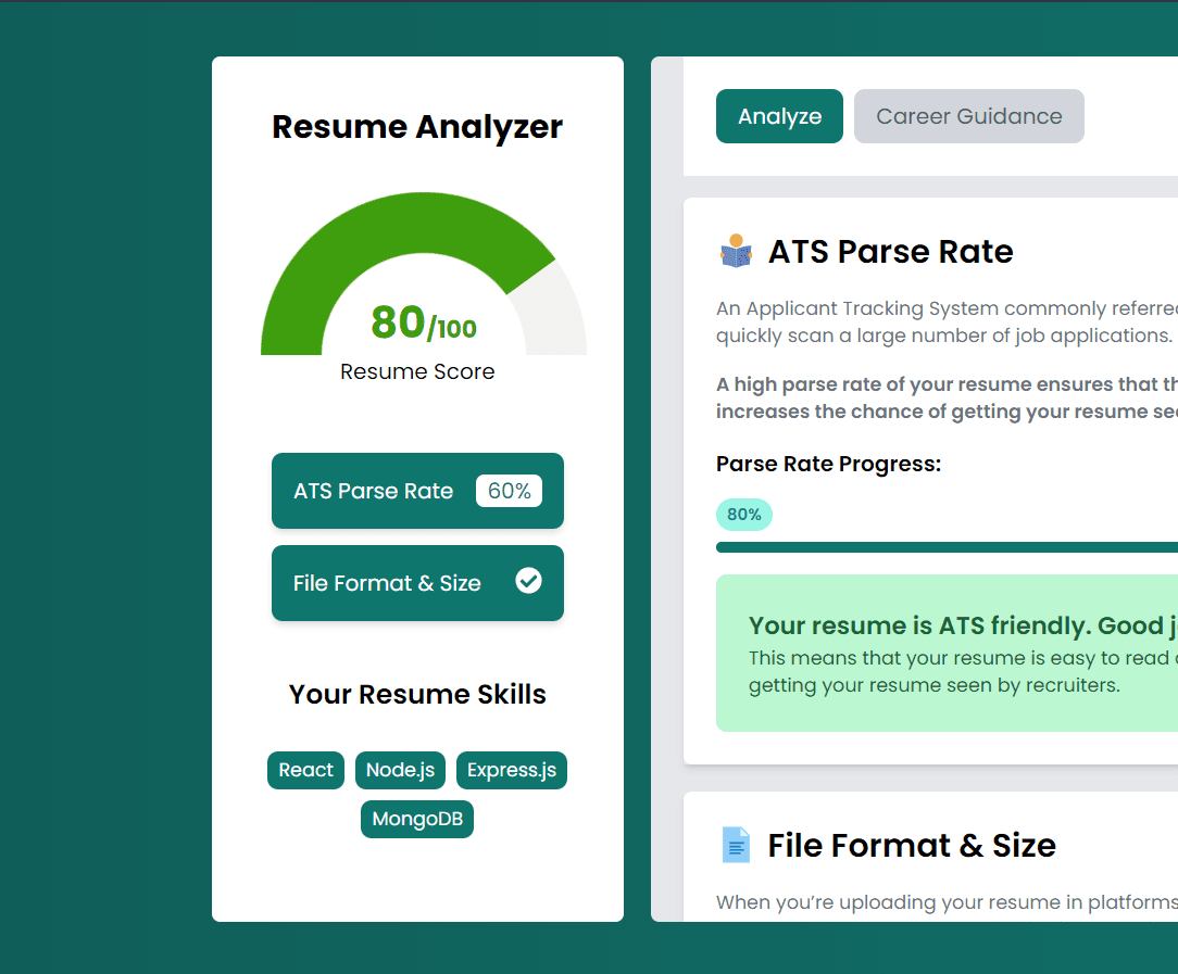 Screenshot of the application