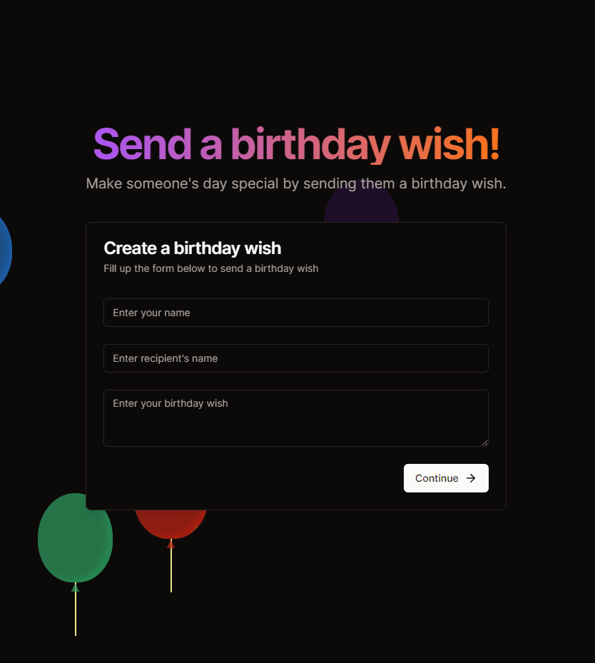 Screenshot of the application